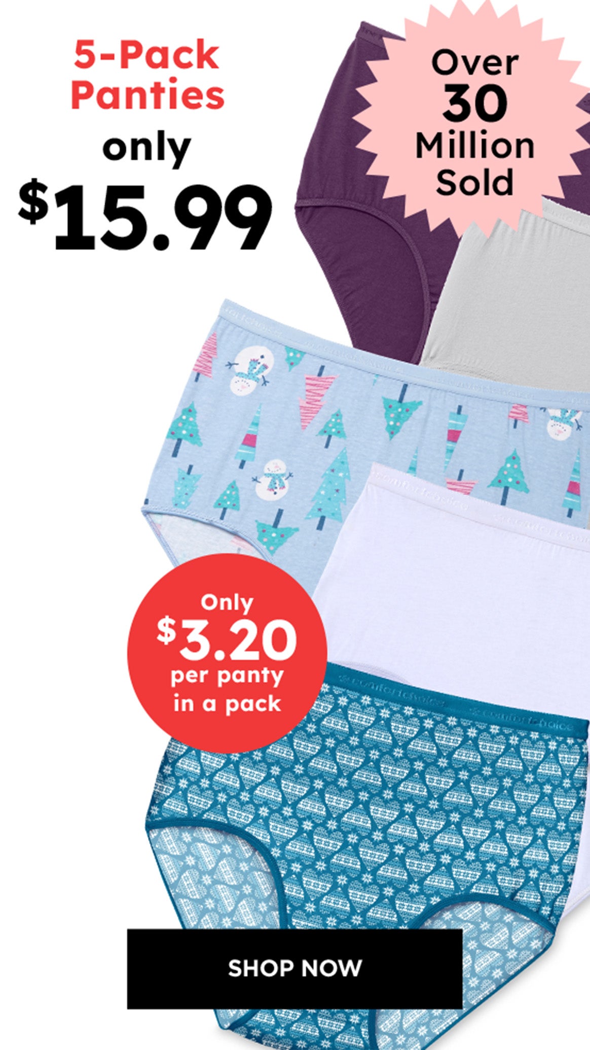 15.99 PANTY PACKS shop now